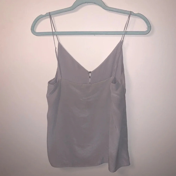 Wilfred Grey 100% Silk Cami Tank Top Button Front M - Picture 2 of 6